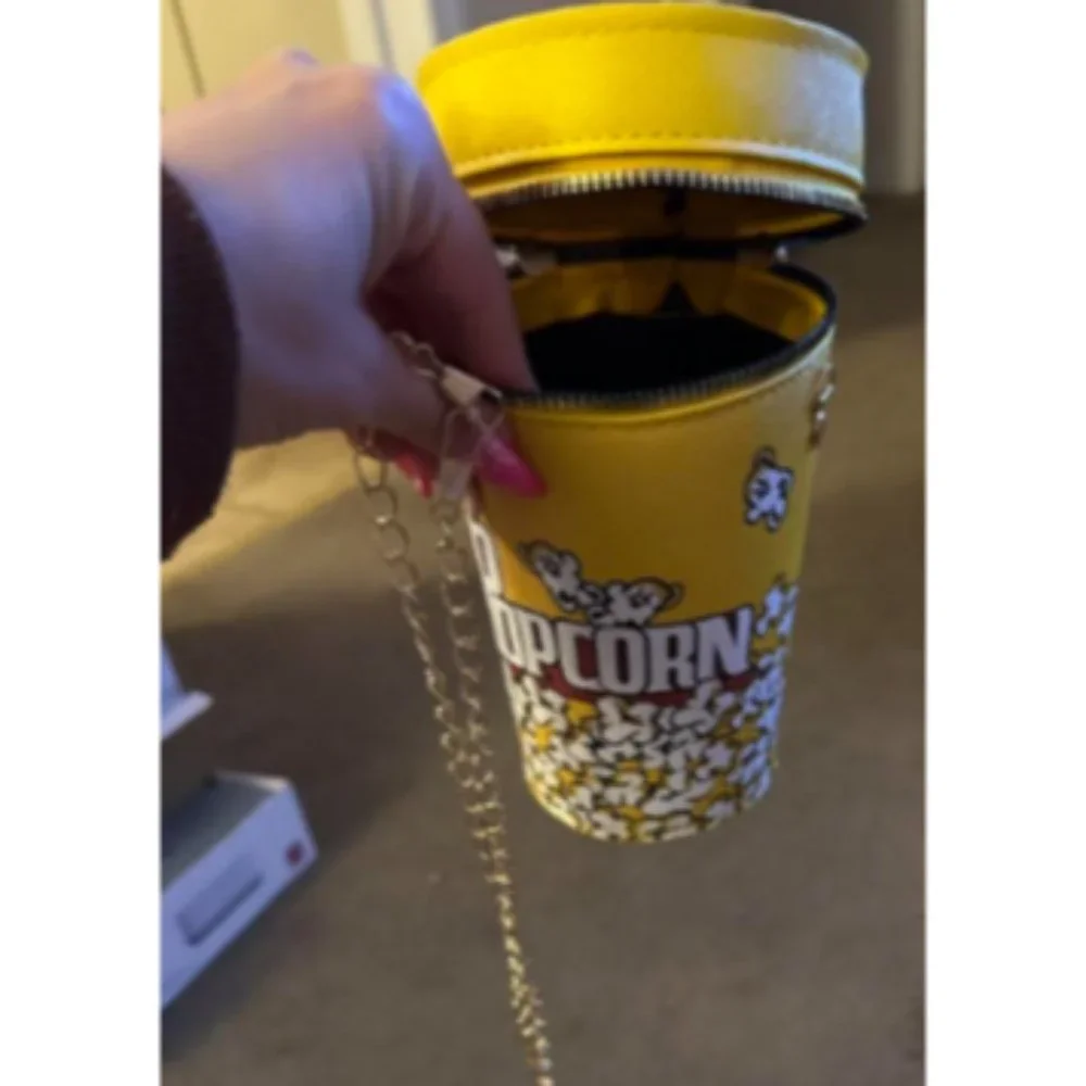 Movie Popcorn Crossbody Yellow Shoulder Hand Bag Purse - Picture 5 of 8